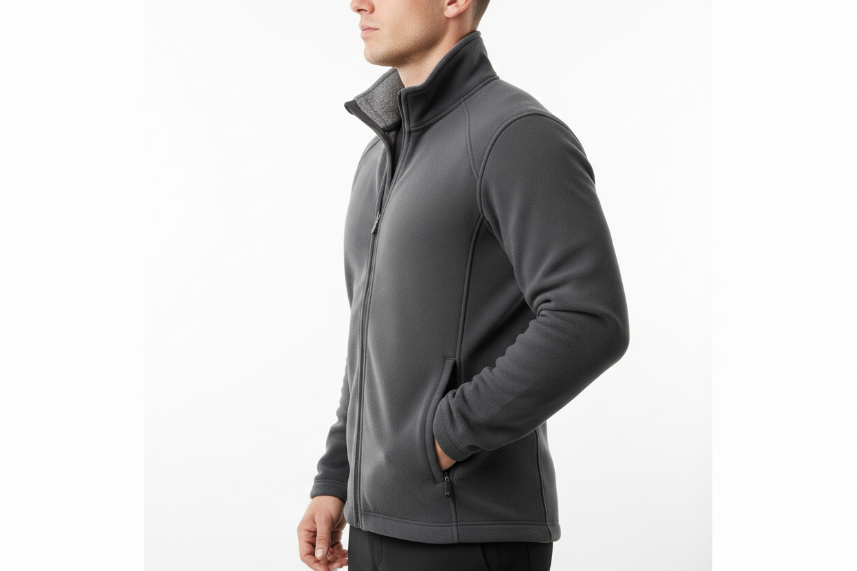 Lined Fleece Jacket - Zijkant