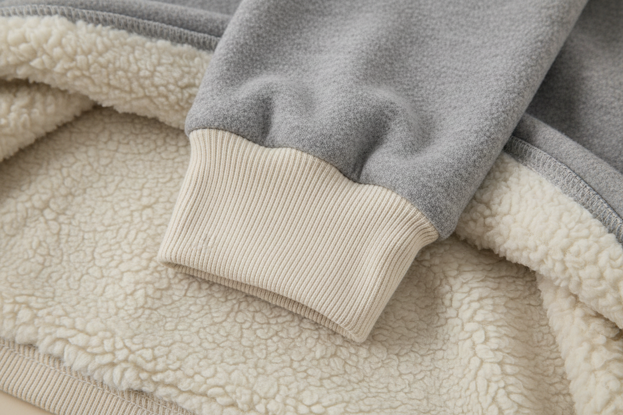Cozy Fleece Pullover - Cuff Detail