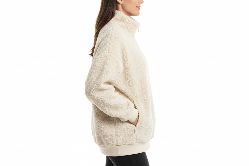 Cozy Fleece Pullover - Zijkant