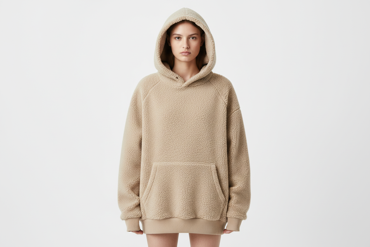 Oversized Fleece Hoodie - Voorkant